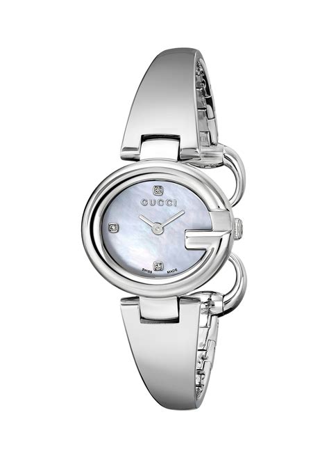 gucci guccissima stainless steel bangle ladies watch|Gucci stainless steel bangle watch.